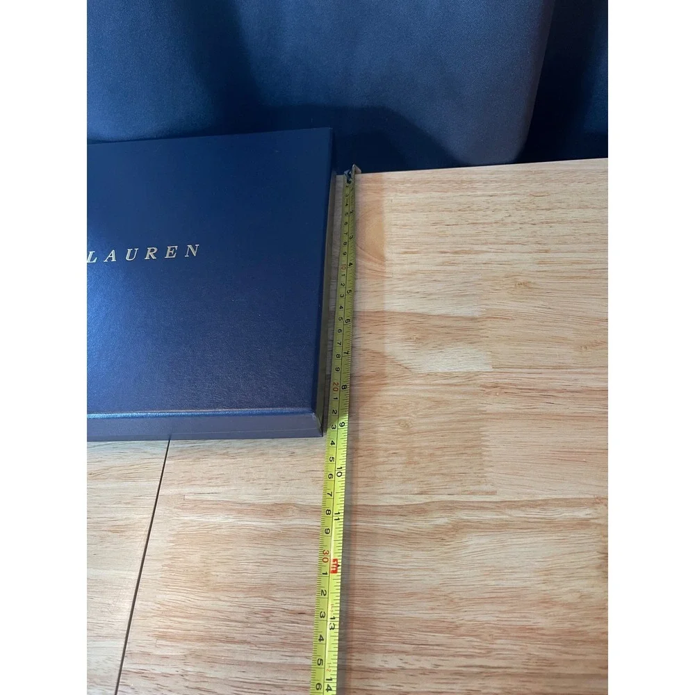 Ralph Lauren Navy Blue Gold Lettering Large Gift‎ Box 12.5x9.5x1.5 Empty Storage
